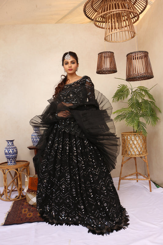 Black Lehnga Choli